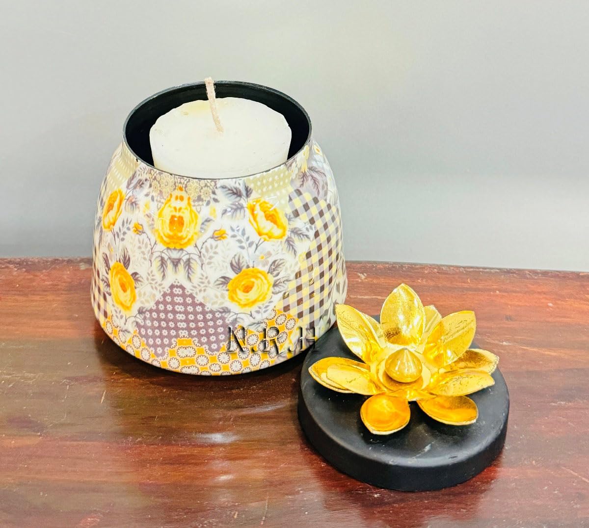 Yellow Votive Candle Holders, Tea Lights Candles Holders for Wedding Shower Gifts & Party, Blue Votives for Home Table Decorations