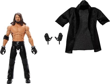Mattel WWE Elite Action Figure & Accessories, Series #116 6-inch Collectible AJ Styles with 25 Articulation Points & Swappable Hands