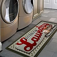 Vista 28 de Pauwer - Alfombra de corredor para lavandería de 20"x60", impermeable, de goma, antideslizante, alfombra de cocina para piso, lavable, alfombra
