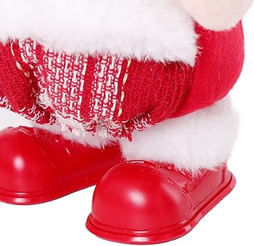 Christmas Santa Red & White Singing & Dancing Santa Claus Festive Home Holiday Decoration for Home, Table, Shelf