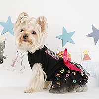 Vista 23 de Vestido de encaje para perro con girasol, bonito tutú para perros y gatos pequeños y medianos, amarillo, girasol