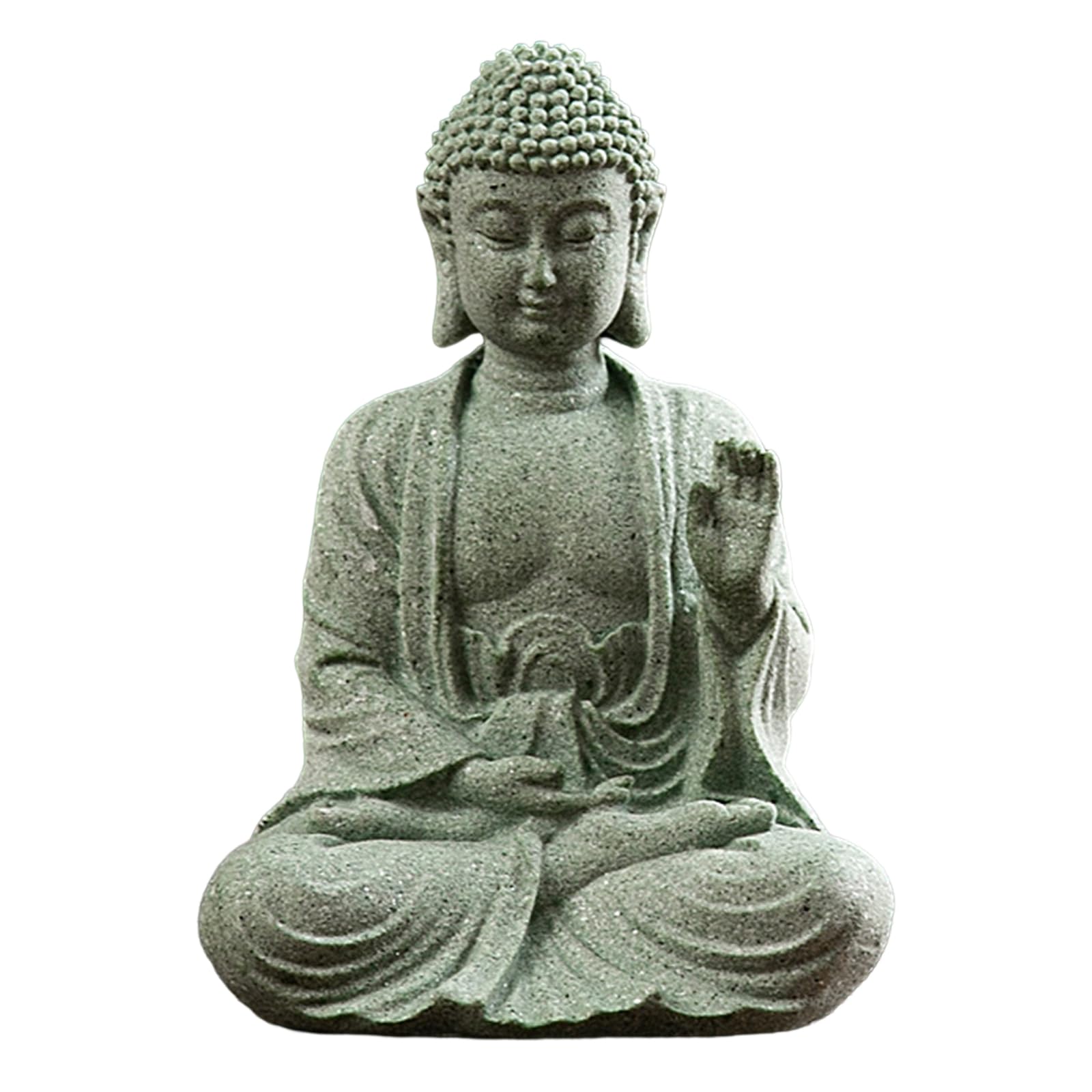 Wedhapy buddha decor Buddha Statue Mini Buddah Ornament Sandstone Mediation Meditating Accessories for Zen Garden Style 2