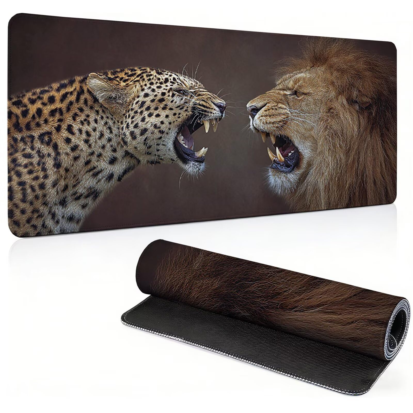 Tappetino Mouse Gaming, 900x450mm Tappetino Mouse XXL leopardo 0c0-44