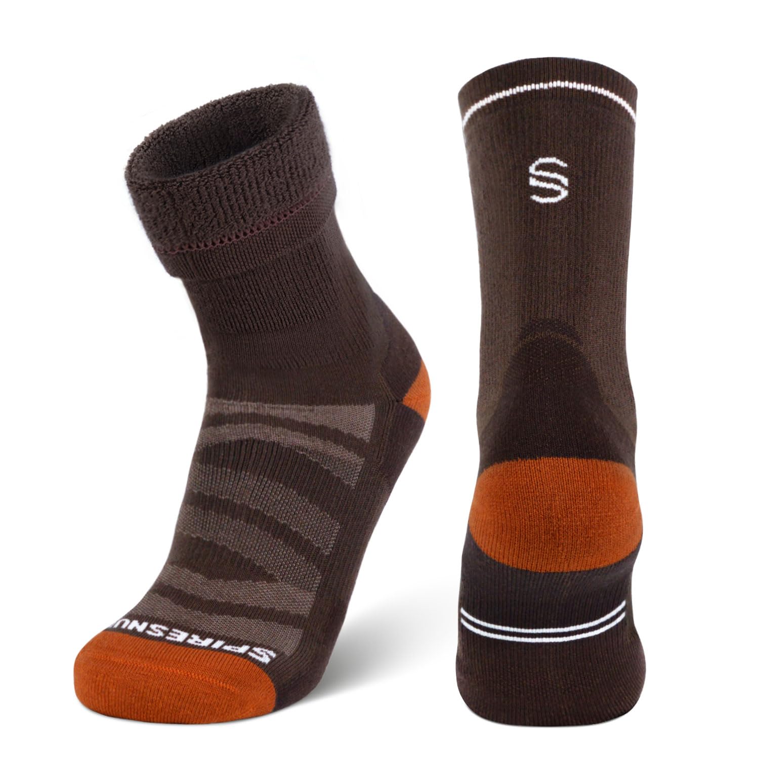 Thick Thermal Merino Wool Hiking Socks, Full Cushion Winter Socks, Anti Blister & Moisture Wicking, for Men & Women