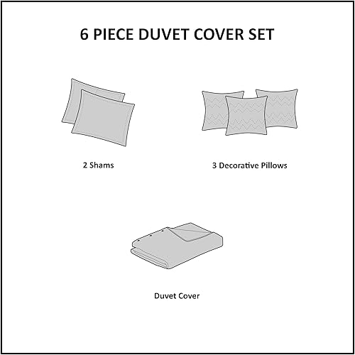 Miniatura 6 de Madison Park Vienna - Juego de edredón 100 % algodón, diseño clásico tradicional, acogedora funda de edredón para todas las estaciones, fundas a