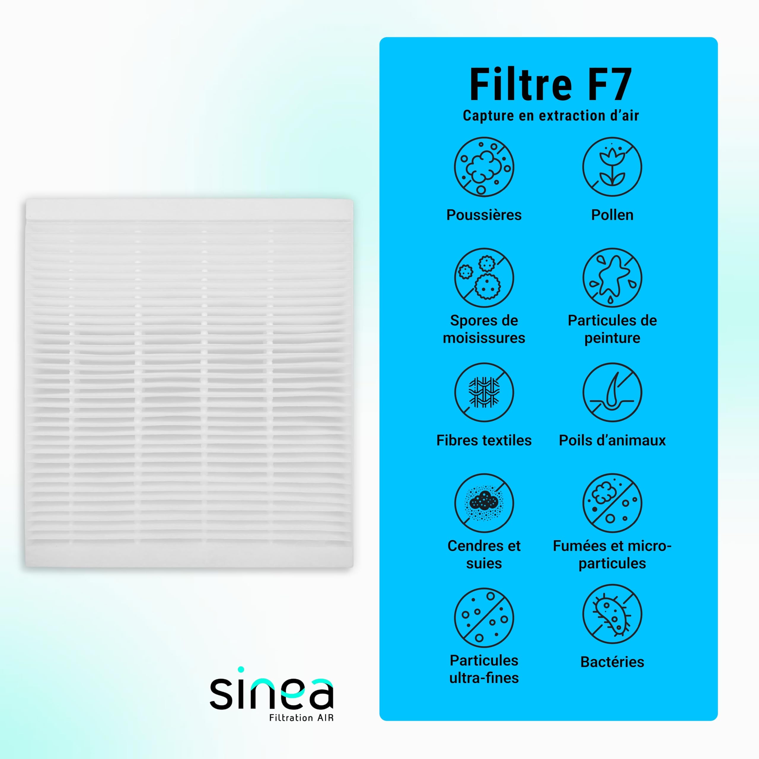 TOP FILTRE - Lot de 2 Filtres G4 F7 Compatibles VMC Double Flux ALDES Dee Fly Modulo/Hygro avec By-Pass – Filtre G4 ALDES Haute Performance