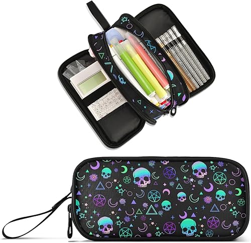 Miniatura 23 de Estuche personalizado con imagen y nombre con texto para lápices, estuche para bolígrafos para oficina y escuela, bolsa de almacenamiento grande