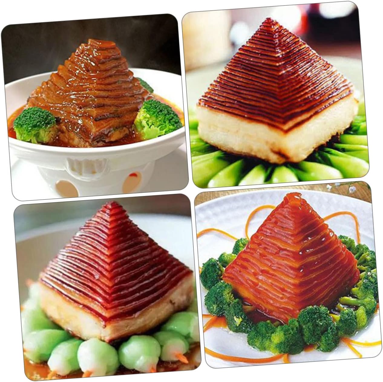 KICHOUSE 3pcs Novel Meat Shaping Mold Practical Food Mold for Cold Dishes Kitchen Gadget for Home Restaurant Healthy for Meat Rice Elegant Presentation