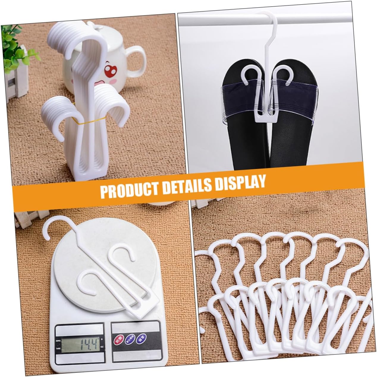 Levemolo 25pcs Hanging Shoe Hooks Organizer Adjustable Shoe Drying Rack Space-Saving Wall-Mounted for Closet and Door Storage