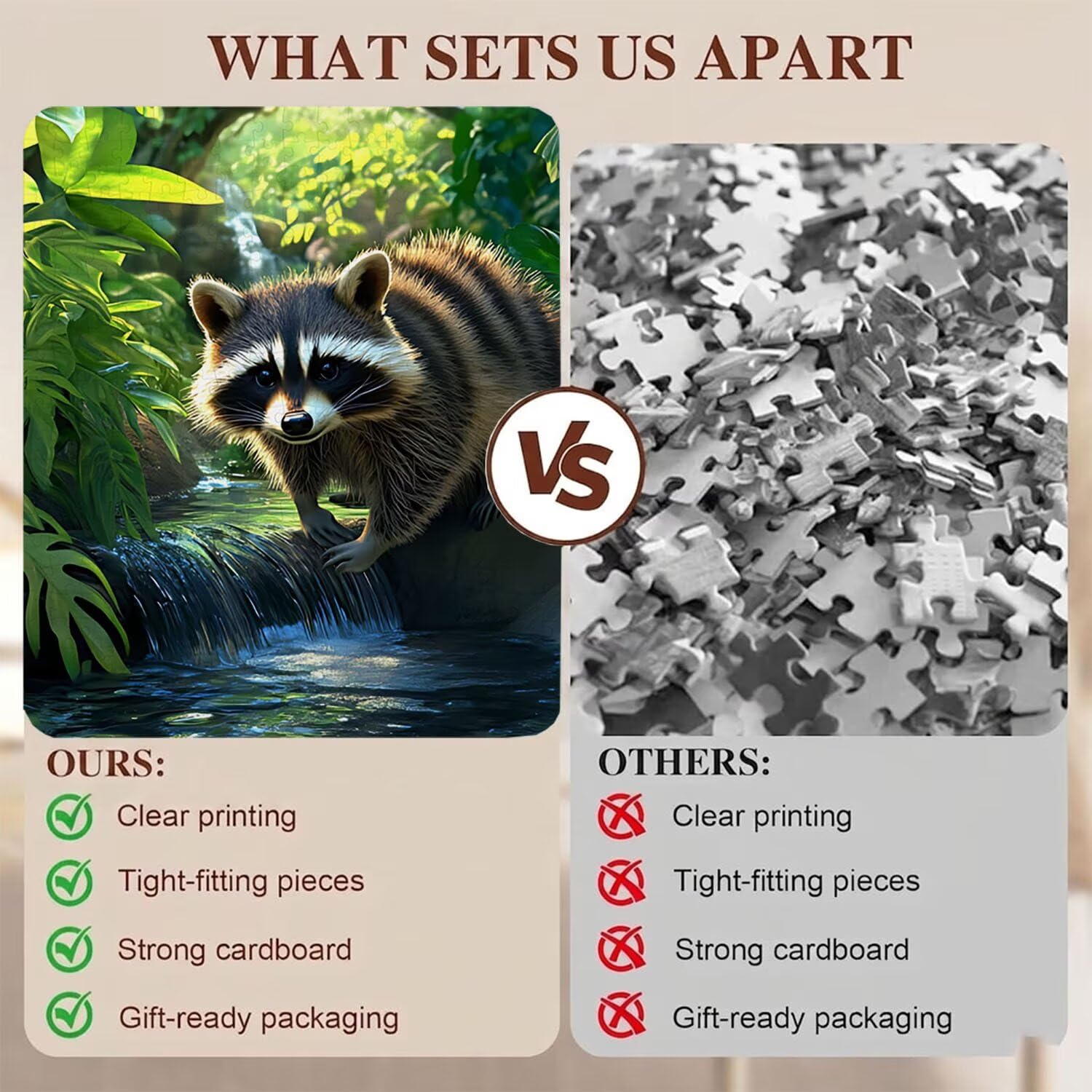 forêt Animal-2 Puzzle 3000 Pièces pour Adultes, Format 122 x 81 cm, Challenge Casse-Tête de Famille, Loisirs Créatifs et Relaxation, Pièces Robustes avec Lettres au Dos, Décor Murale Salon f0-852