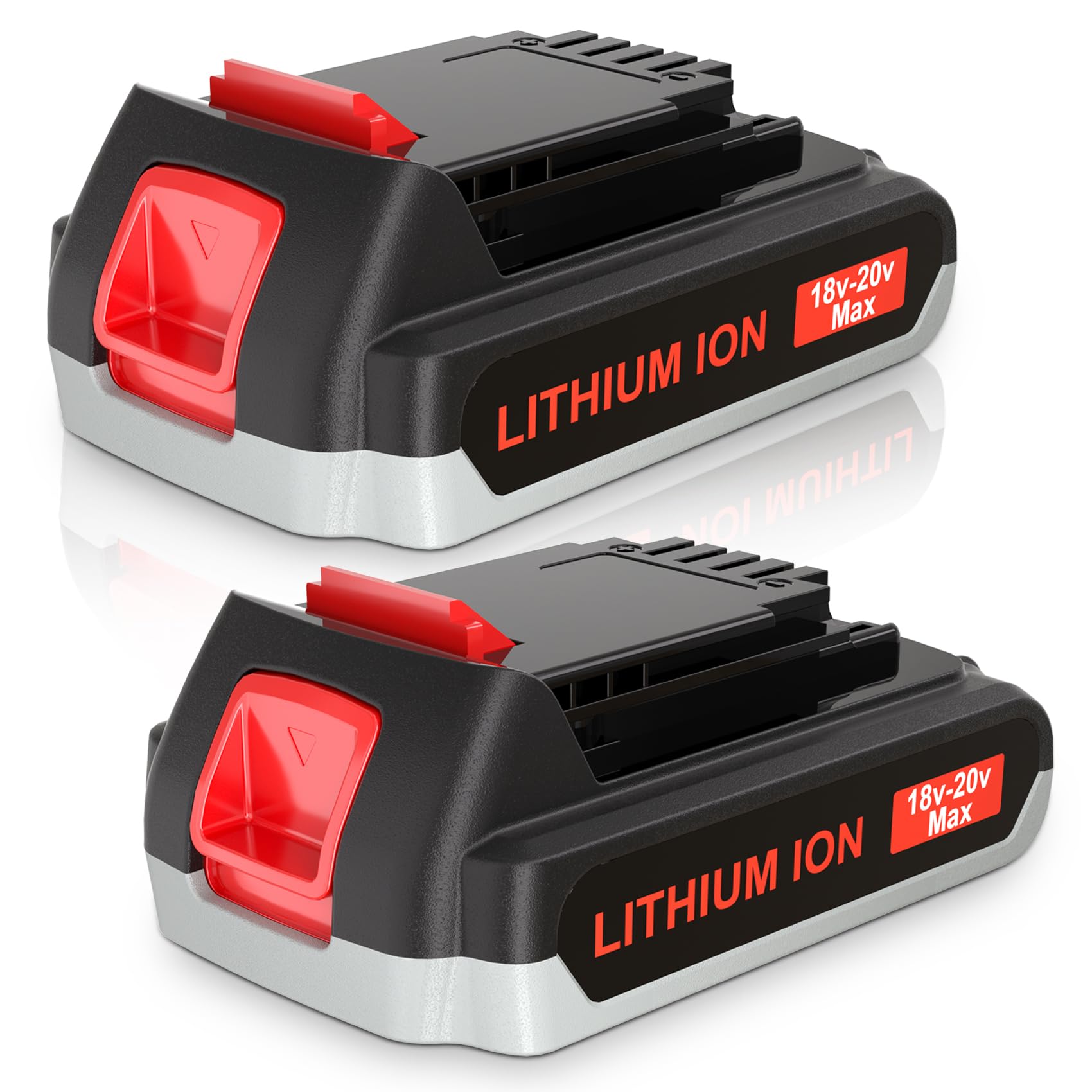JYJZPB 2 x Batteria di Ricambio per Black Decker 18V BL2018-XJ LB2X4020 BL1518 BL2018 LBXR20 LBXR20-OPE LBXR20B-2 LB20 LBX20 Compatibile per Black Decker 18V BL1518-XJ BL1815-XJ LST220 LST201 LXT-400