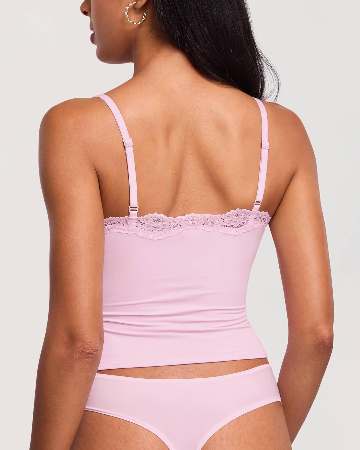 DOBREVA Women's Lace Camisole Tops Double Lined V Neck Cami Sleeveless Fitted Sexy Going Out Y2K Tank Top - Image 4