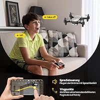 DEERC D20 Összecsukható Mini Drón HD 720P Kamerával, WiFi FPV Élő Közvetítéssel, 2 Akkumulátorral, Hosszú Repülési Idővel, Gesztus Vezérléss 3