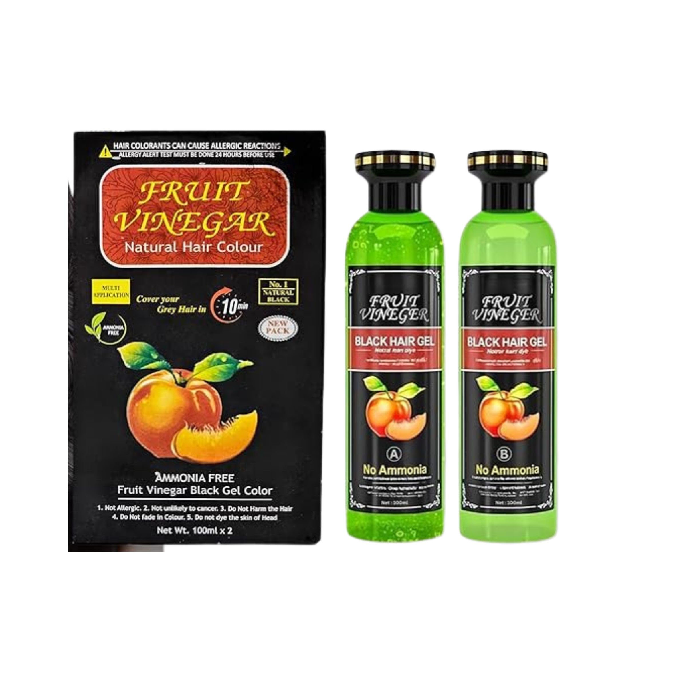 Fruit Vinegar Hair Color Gel | Natural Black Hair Dye Gel | Instant Grey Hair Coverage Hair Color for Men & Women-picture-34