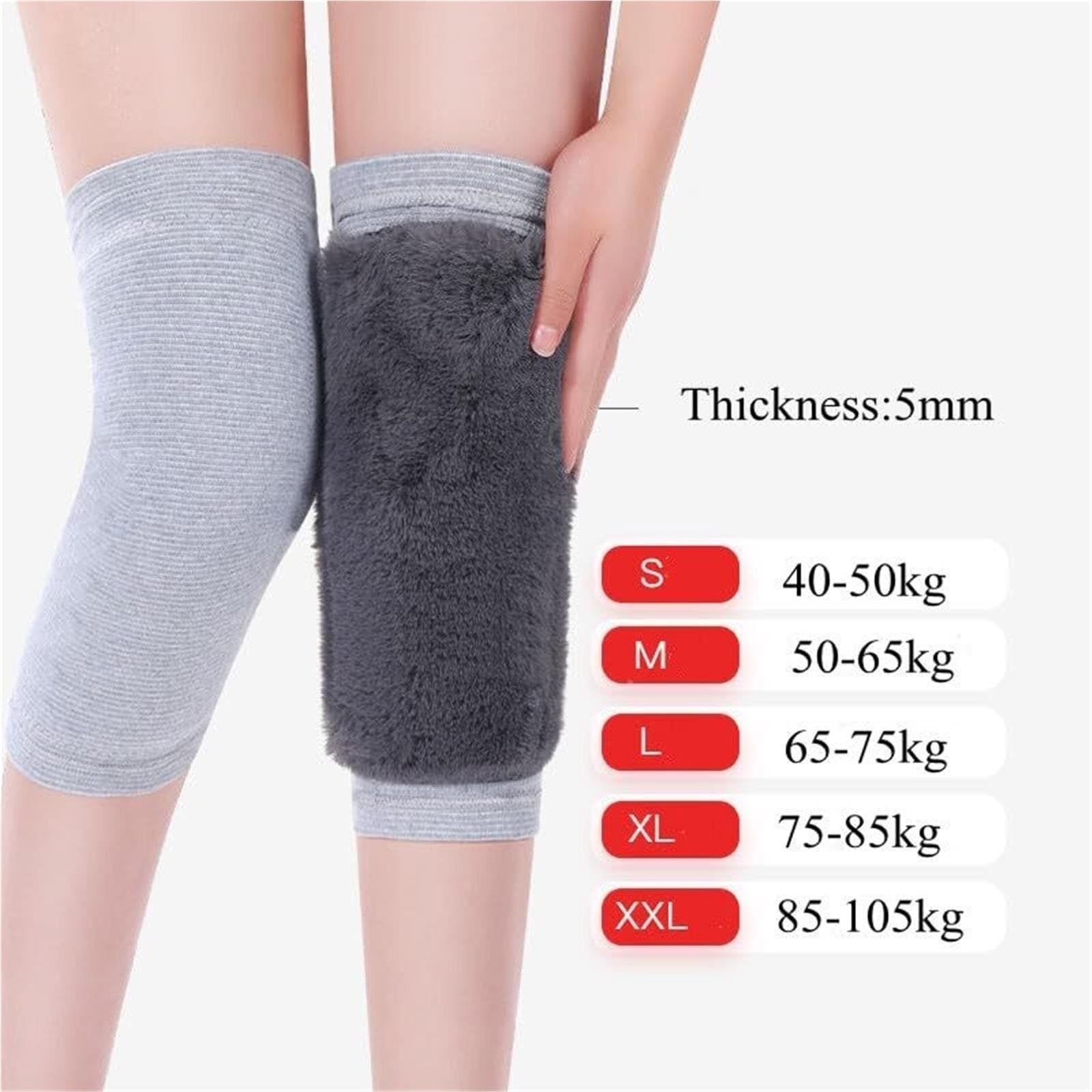 Wandern Kniebandage Knieschützer Mit Warmen Beinen Und Plüschpolsterung, Geeignet for Outdoor-Sportarten Fitness Knieorthese(G,S)