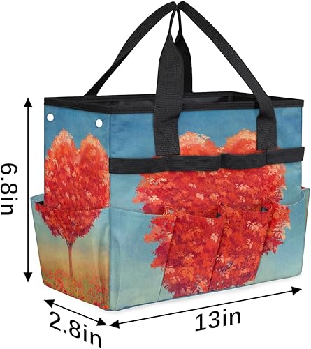 Miniatura 3 de Heart Maple Tree Flower Garden Tool Tote Bag for Women Men Gardening Tool Storage Bags with 10 Pockets Standable Garden Home Tool Kits Organizer for