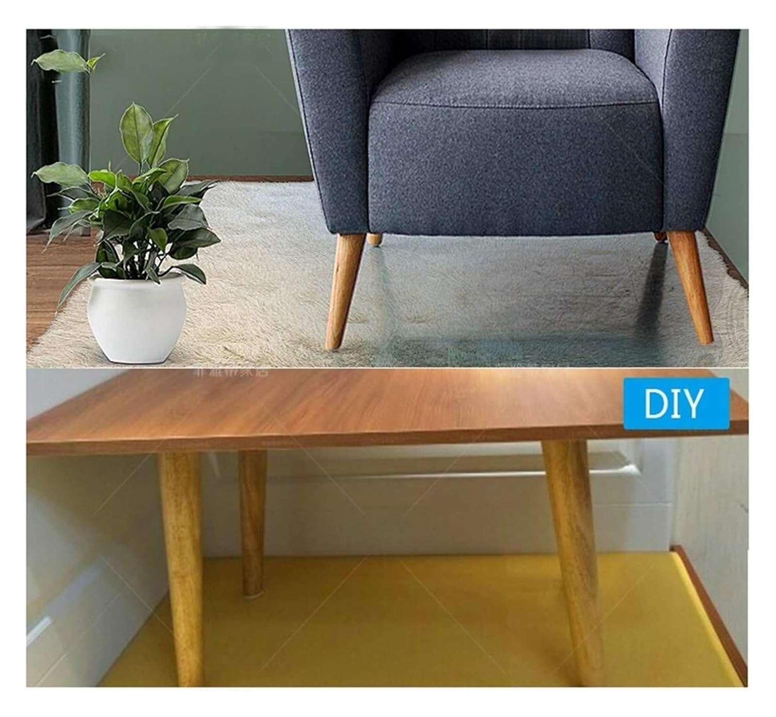 Gambe di ricambio per divano in legno massello, 11,9 cm, design conico, ideali per progetti fai da te, piedini per mobili in legno resistente, migliorano l'arredamento della casa, perfette per divani