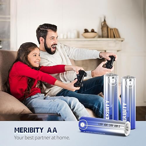 Miniatura 6 de Paquete de 12 pilas AA LR6 de doble A de 1.5 V, pilas alcalinas LR6, paquete de 12 pilas AA con diseño a prueba de fugas, vida útil de 10 años