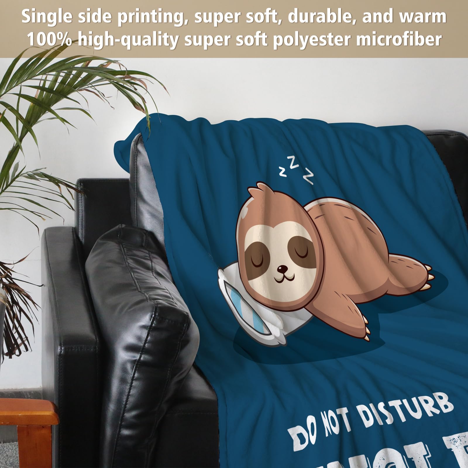 Funny Gifts for Uncle, Uncle is Charging Sloth Blanket, Uncle Birthday Gifts, Gifts for Uncle from Niece Nephew, Uncle Gift for Fathers Day Christmas, Soft Sloth Blanket for Uncle 60"x50"