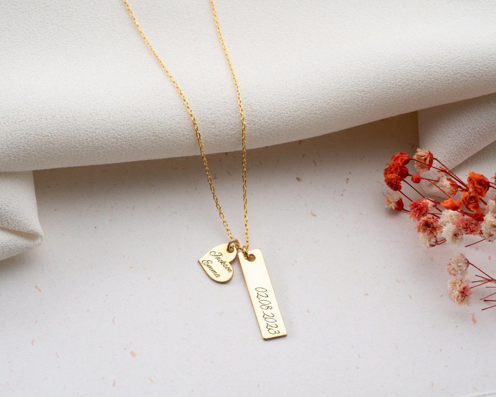 Personalizado barra corazón collar delicado personalizado con nombre para mujeres para mamá Día de la Madre Navidad aniversario cumpleaños