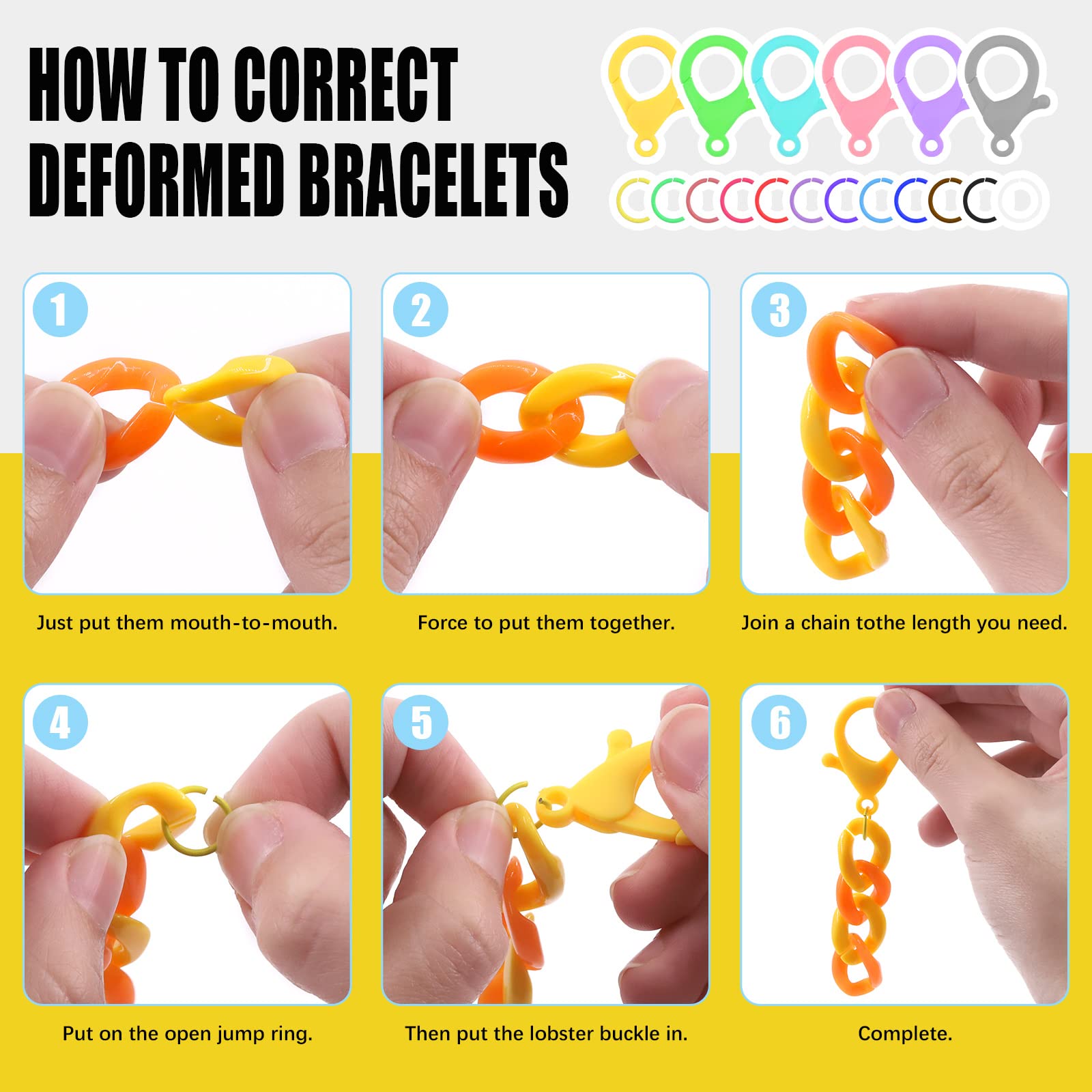 PandaHall 285pcs Anneaux De Saut En Alliage, 4 Tailles Anneaux De Saut Fermés Connecteurs Anneaux De Jonction 6/8/10/1 Mm Anneau Rond Petits Anneaux De Bijoux Pour Bijoux Bracelets Colliers,3 Couleurs