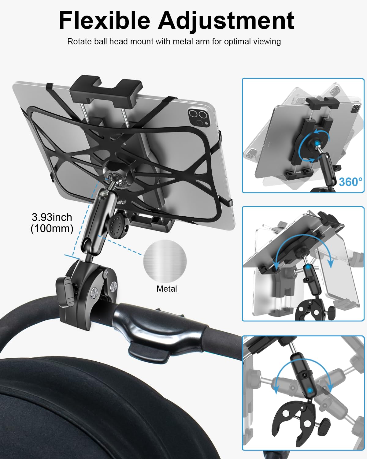 Bike Ipad Mount Woleyi Aluminum Bike Tablet Mount Camera Clamp
