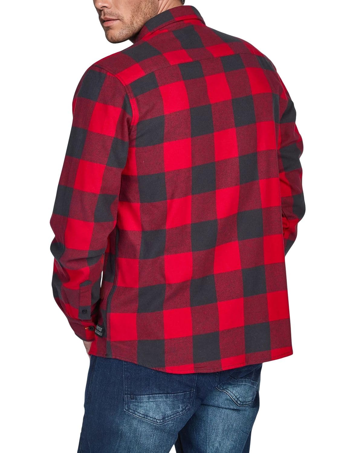 riverso RIVArne - Camicia da Uomo per Il Tempo Libero, vestibilità Normale, a Quadri, in Flanella