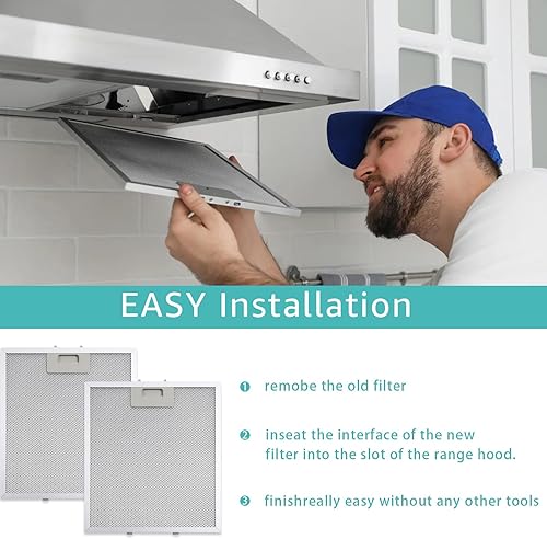 Miniatura 5 de W10169961A Filtro de grasa para campana extractora, para Whirlpool, filtro de ventilación de campana extractora de malla de aluminio Jenn Air Ikea.