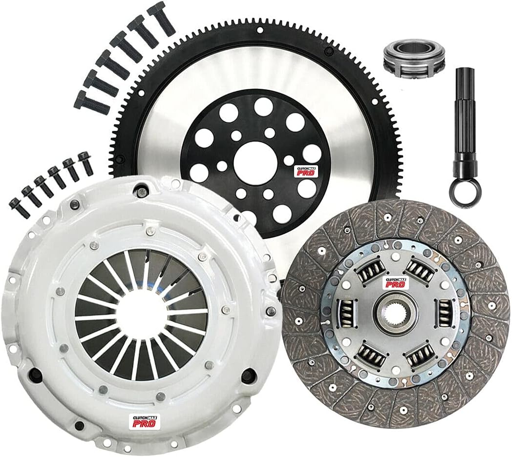 ClutchMaxPRO Heavy Duty OEM Clutch Kit with Chromoly Flywheel Compatible with 2005-2010 VW Jetta Beetle Bora Rabbit 2010 2011 Golf 2.5L 1.9L (CP17065HDLSF-CK)
