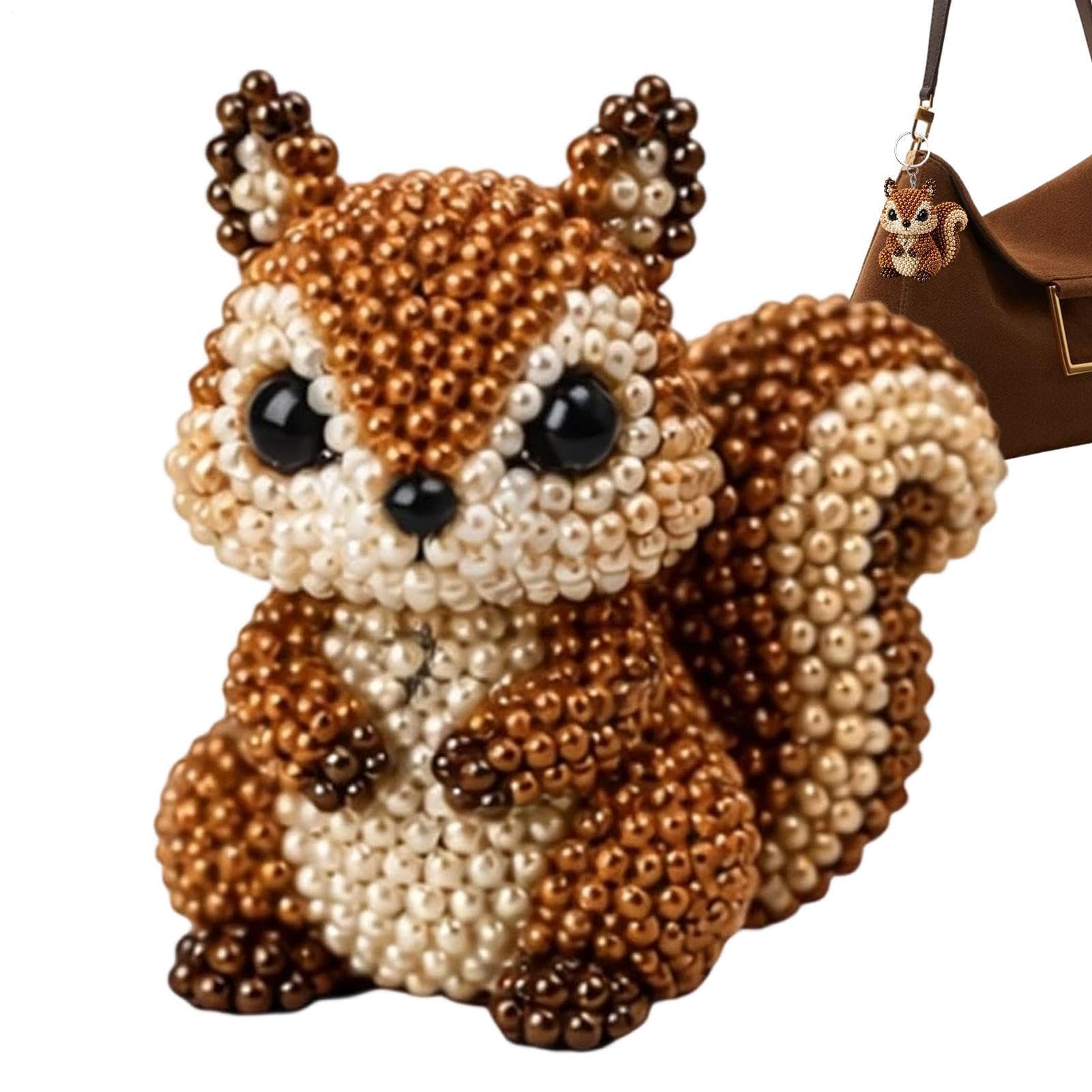 Set de Animales con Abalorios, Kit de Animales con Cuentas, pequeño Kit Bordado 3D, Hechos a Mano y Conjunto artesanía pájaros(H)
