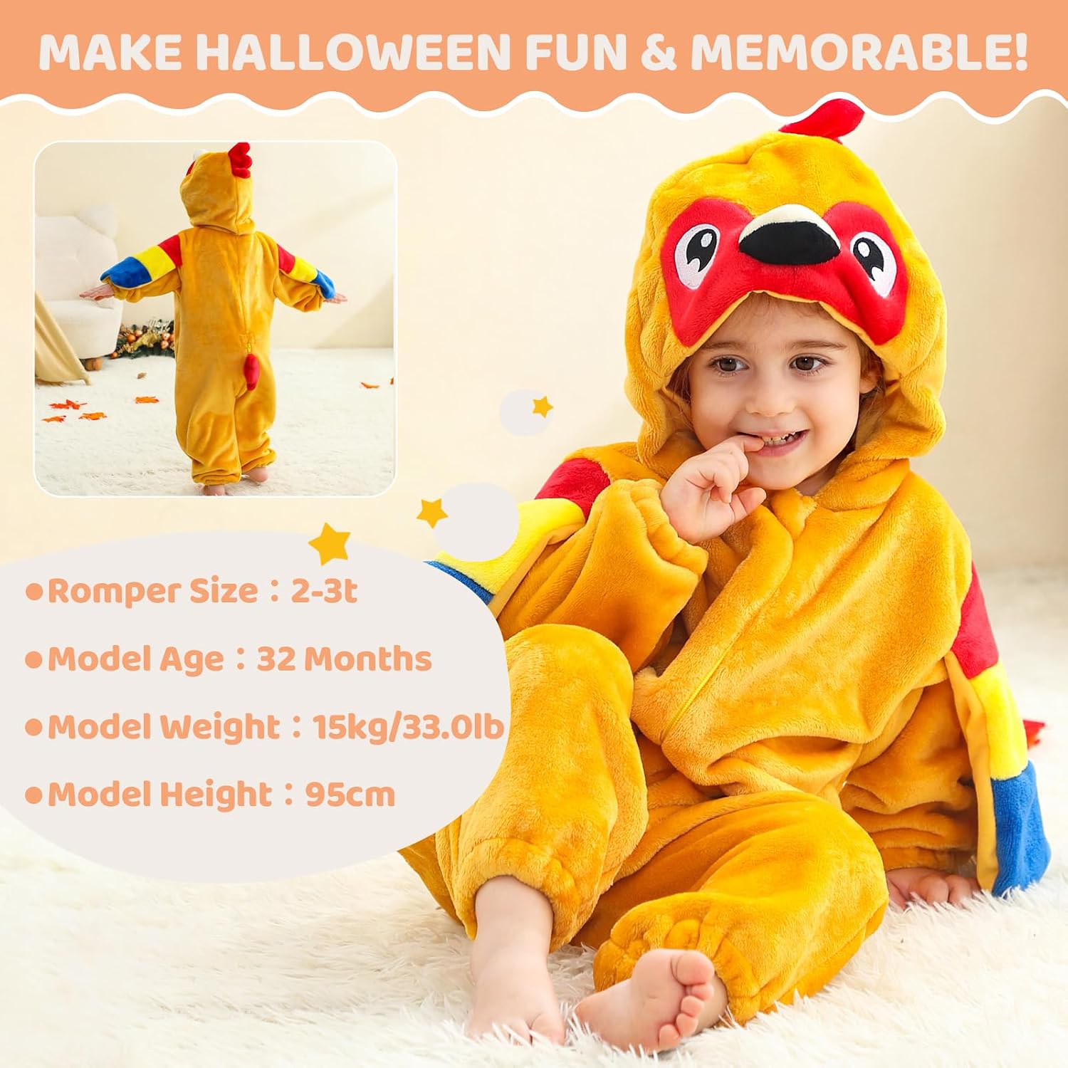 Baby Animal Cosplay Costume Toddler Infant Romper Cartoon Jumpsuit Flannel Halloween Outfits