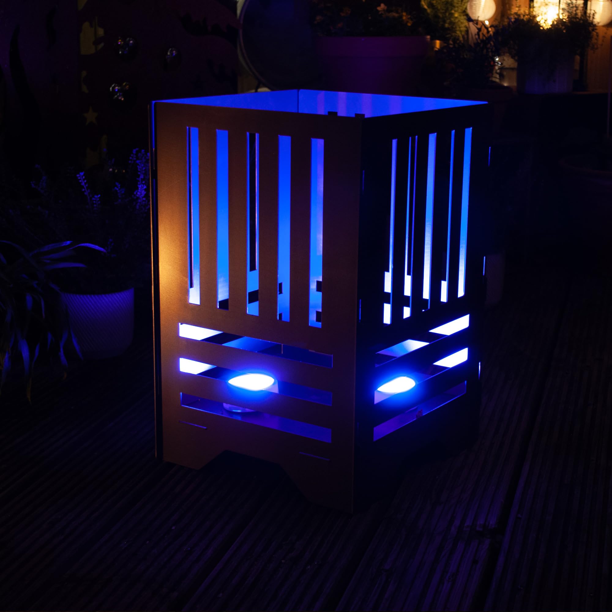 EXTRAVAGANT® Feuertonne Feuerstelle Feuerkorb Feuersäule für den Garten Terrasse Stahl Rostoptik Unikat Edelrost Geschenk Modern