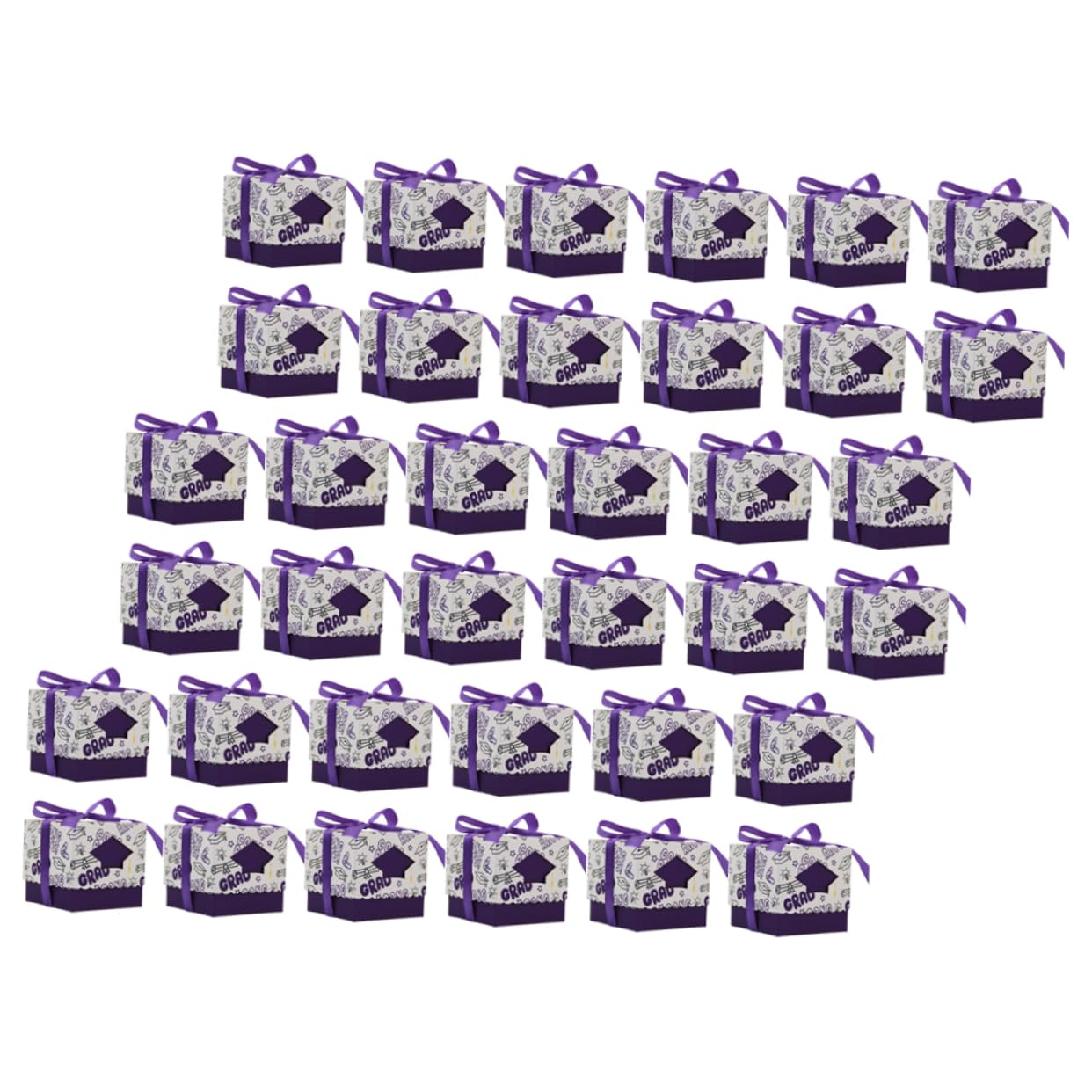 OKUMEYR 50 Stück Bonbonschachteln Zum Schulabschluss Papier Geschenkschachteln Für Abschlussfeier Bonbonverpackung