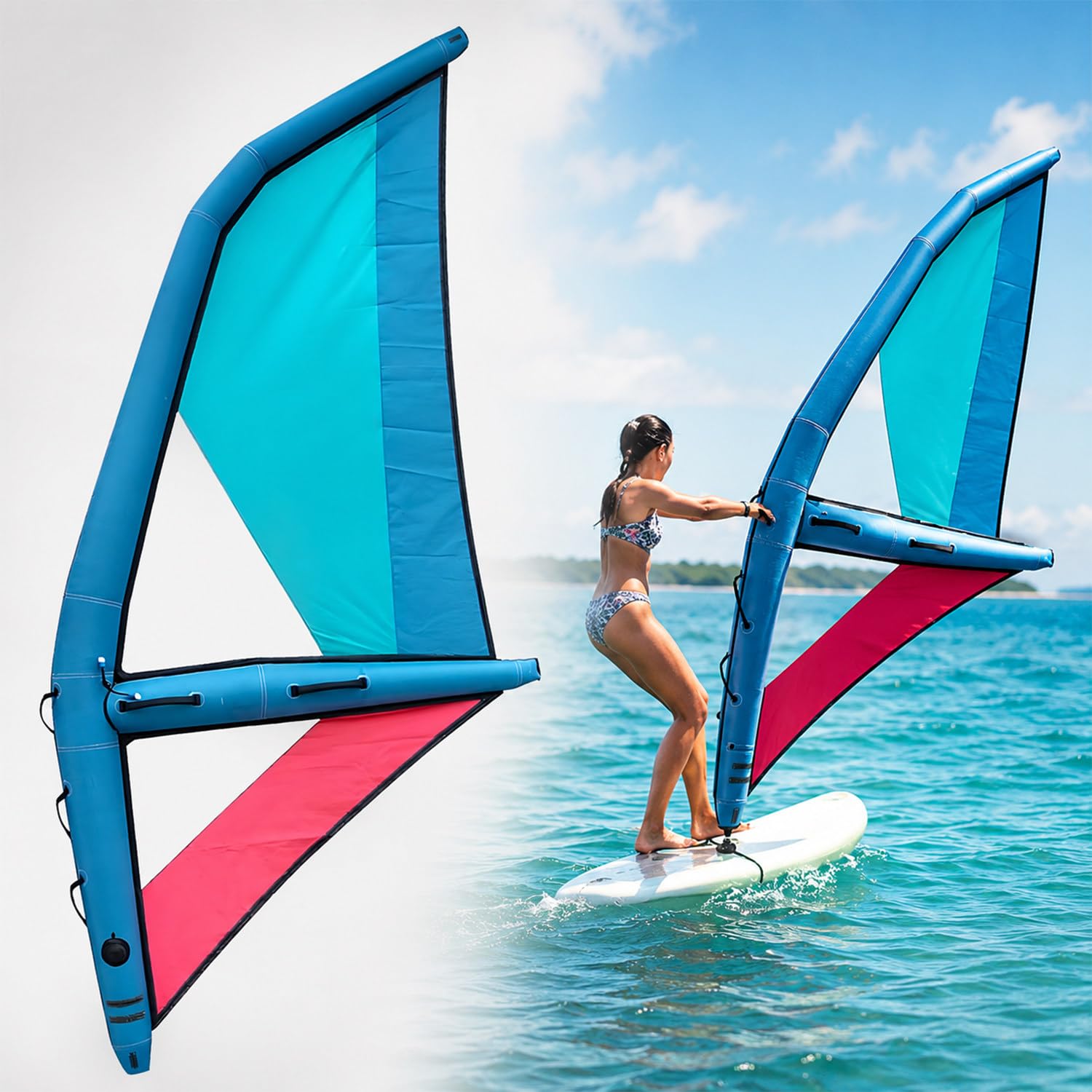 twostronking Paddleboard Sail, Surfboard Sail, Paddle Board Sail Kit, Windsurfing Sail 4.2㎡