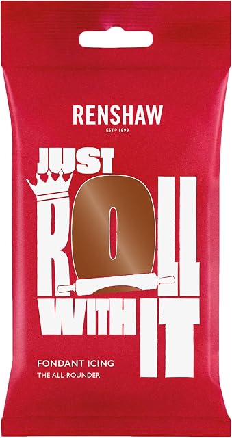 Renshaw Ready to Roll Fondant Icing - Dark Brown, 250 g (Pack of 1)