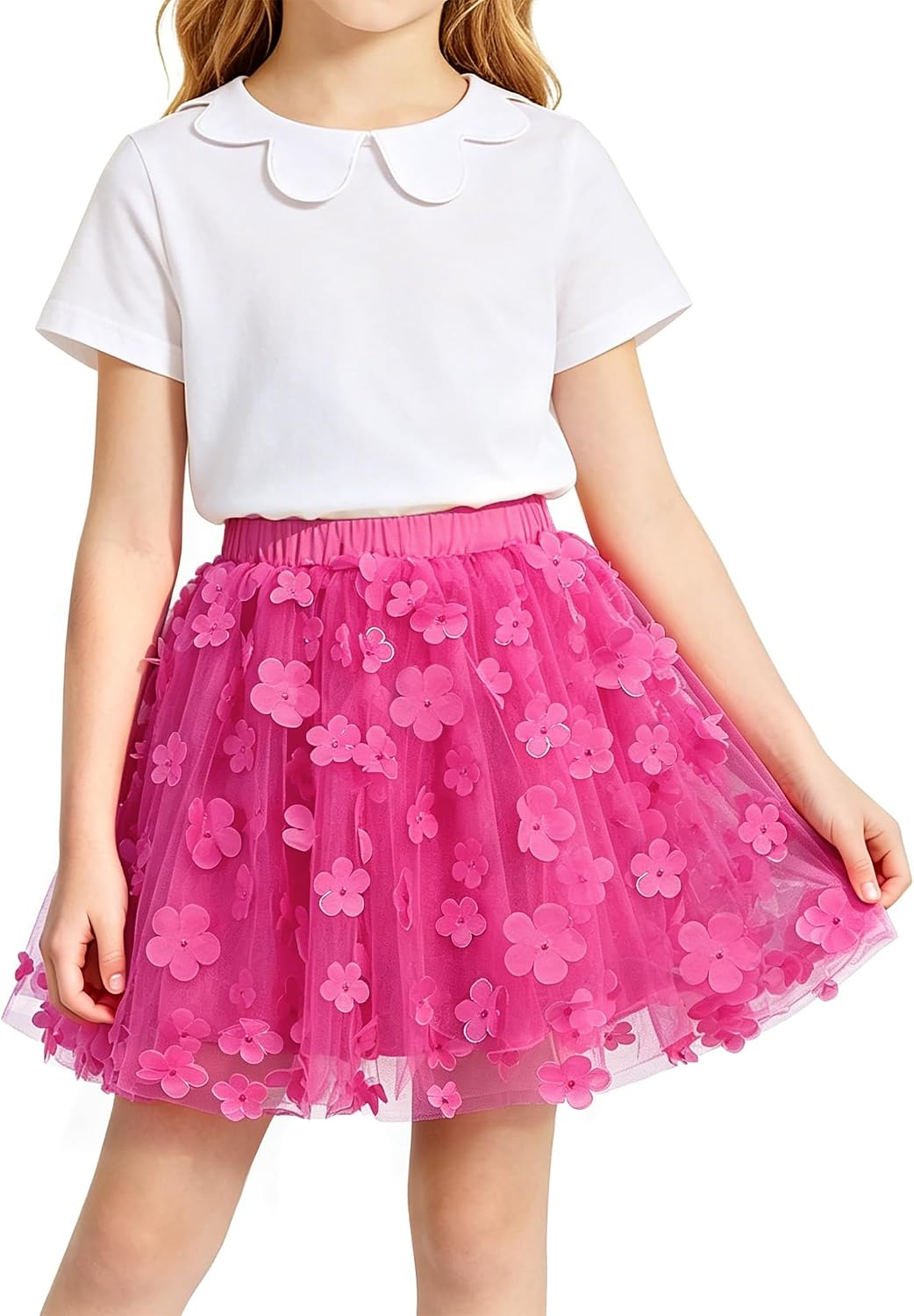 Baby Girl Tutu Skirt Flower Tulle Skirt Toddler Dance Birthday Party