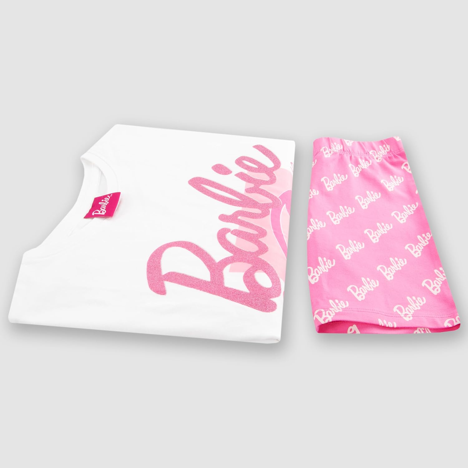 Barbie Tshirt And Shorts Set | Girls Outfit | 2 Piece Girls T Shirt And Shorts | Girls Summer Set | Sizes 5 To 12