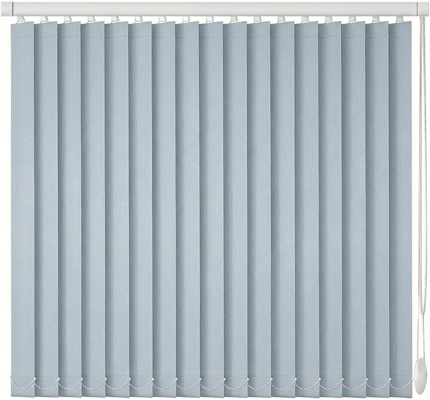 Cordless Vertical Blinds for Sliding Glass Doors, Blackout Fabric Vertical Window Blinds & Shades, 43" 51" 55" 63" 68" 78" 83" Privacy Room Divider for Large Windows, Patio Doors(White)