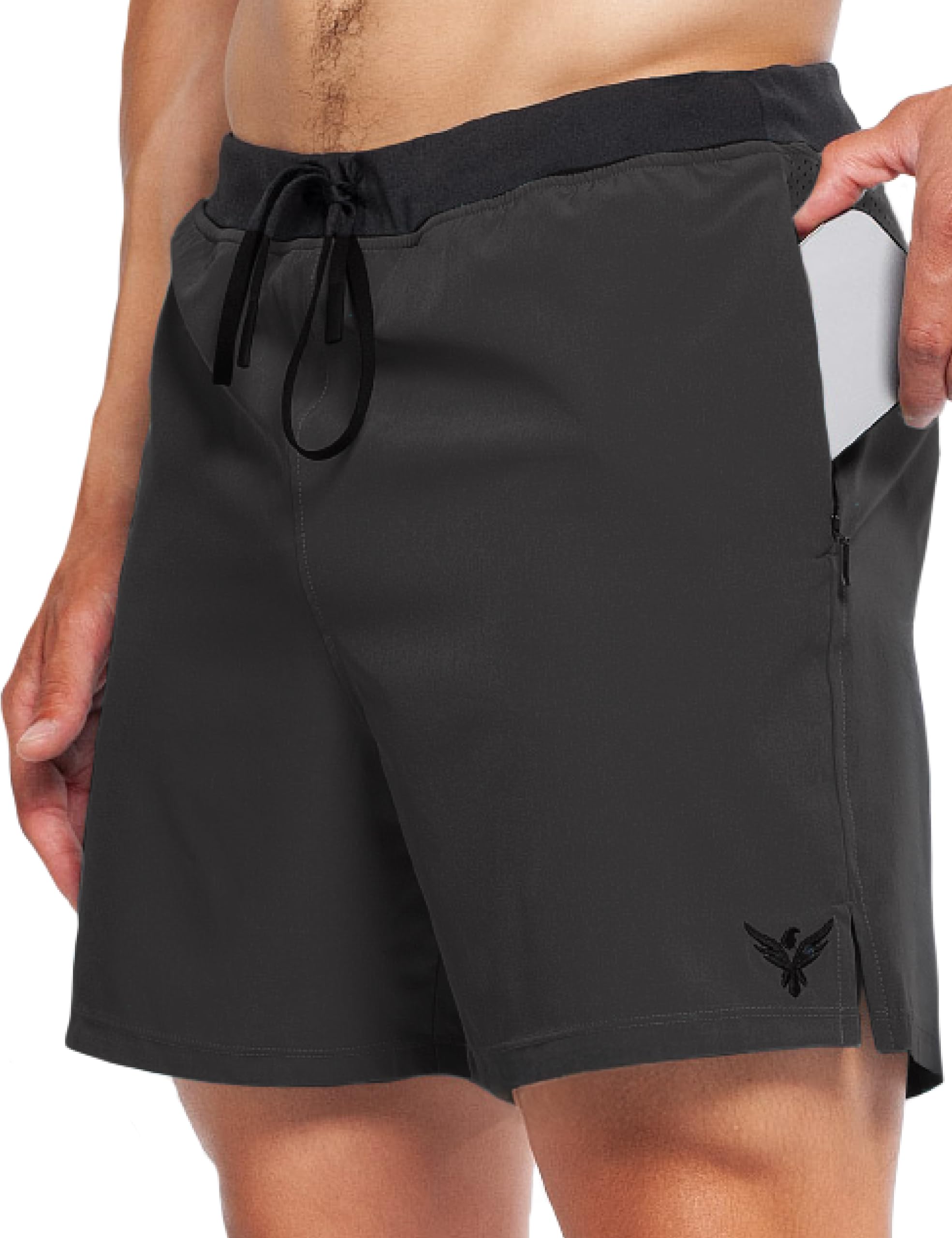 YOGA CROW Flow Mens Lined Shorts 5 2-in-1 Hot Yoga Running Hybrid Swim Short