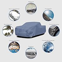 Vista 7 de Funda de coche de 4 capas semi personalizada para Volkswagen Super Beetle 1975-1978 de 2 puertas, ligera, resistente al agua, cobertura completa