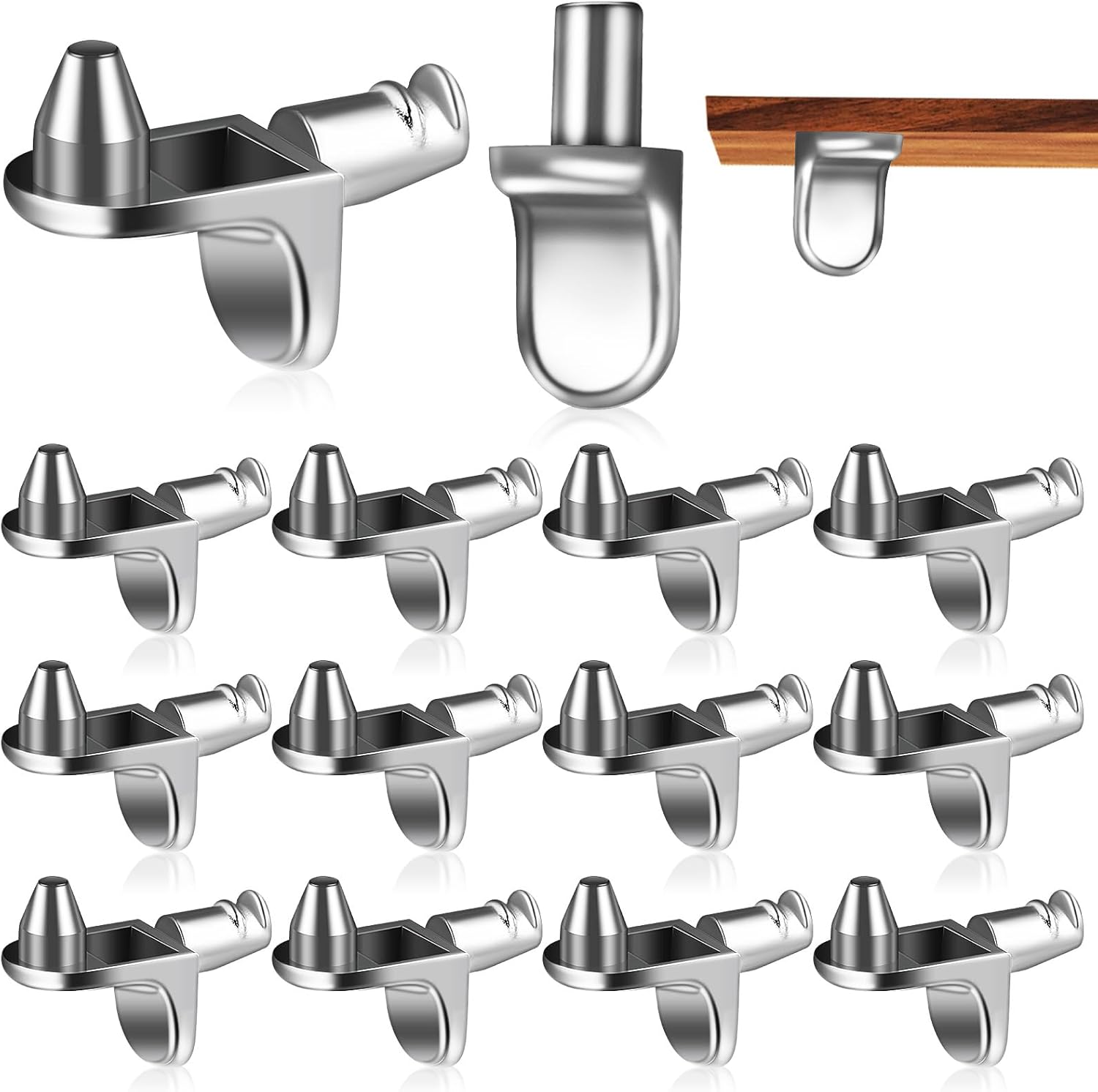 Shelf Pegs 40pcs L Shape Cabinet Shelf Pegs Zinc Alloy Supports Holders for Bookcase Closet