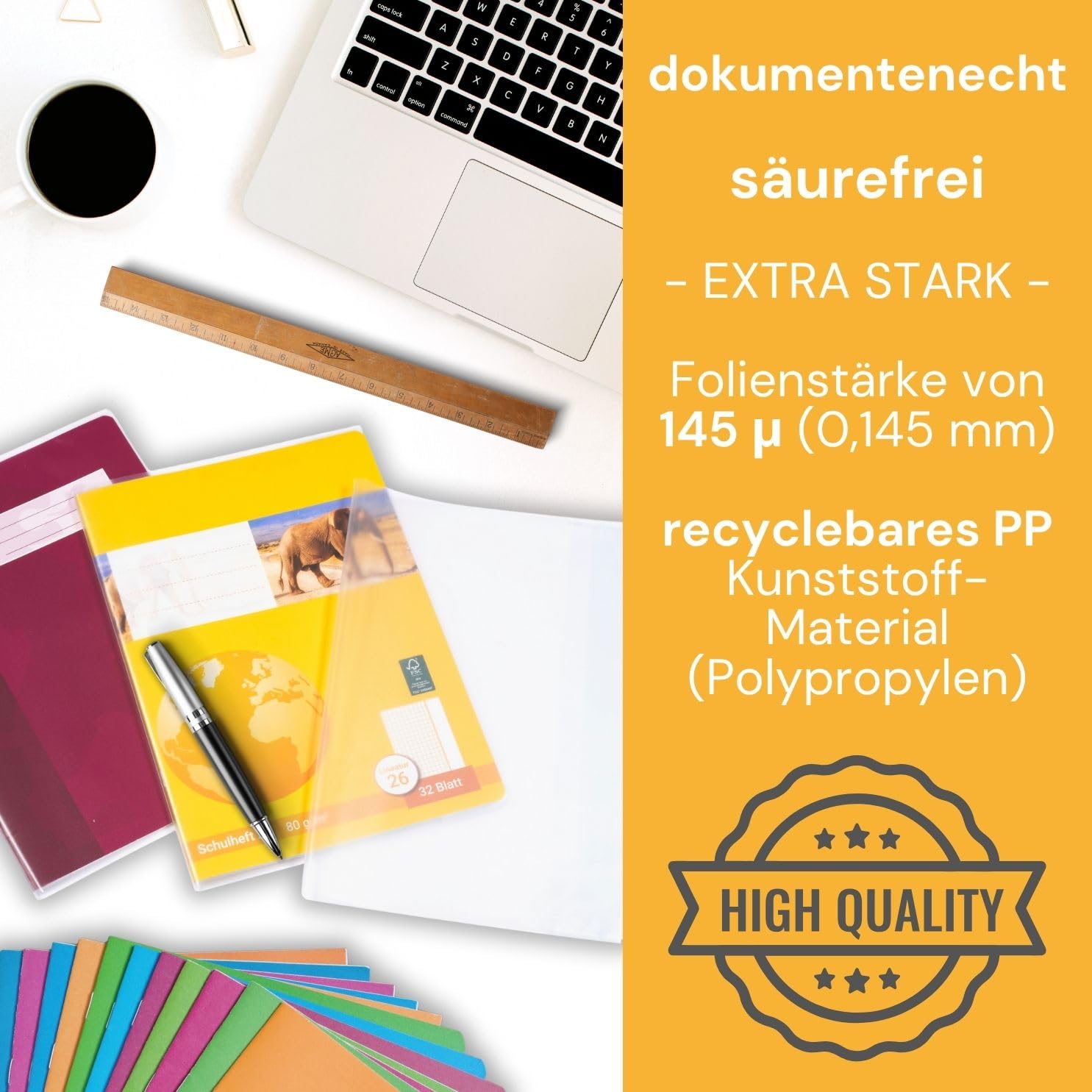 Copertina Per Quaderni 25 Perfect Line - Granulate, PP Riciclabile, Made In  EU Copertine Per Quaderni A5, image size:1485x1485