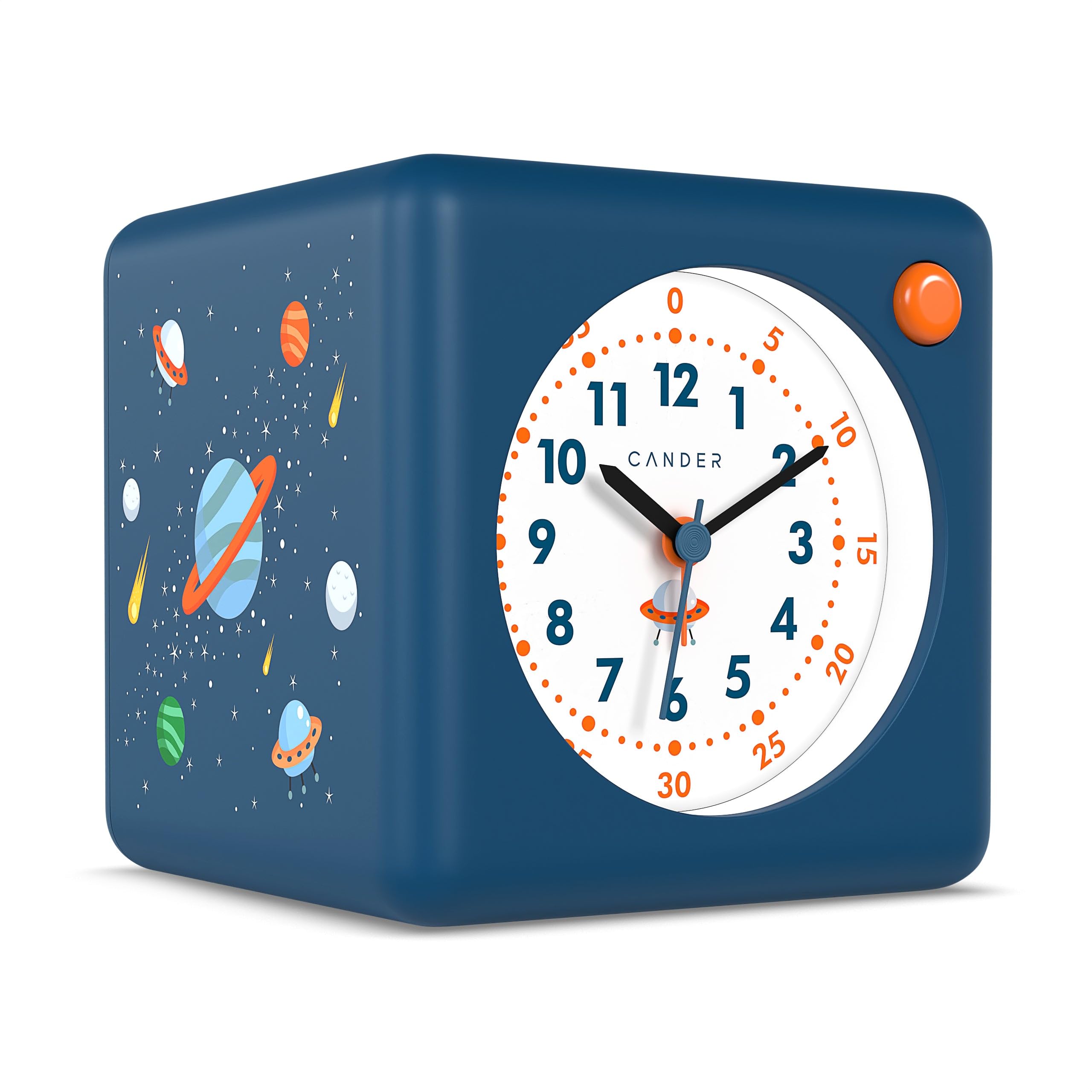 Cander Berlin MNU 1010 A Reloj Despertador Infantil Silencioso Luz Astronauta Espacio Snooze Iluminación Sin Ruido de Tictac Niños Niñas Habitación Infantil Reloj de Mesa