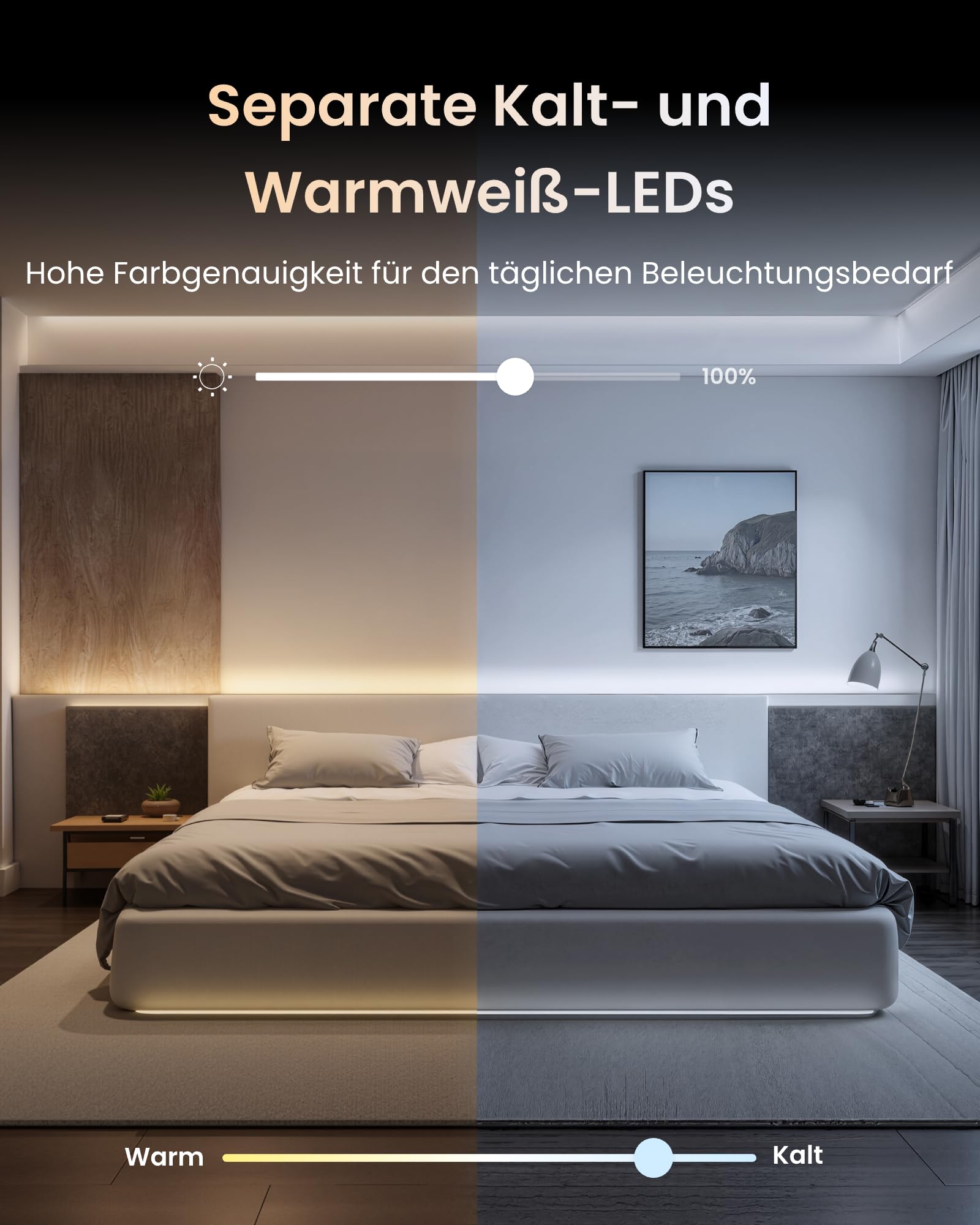 SwitchBot RGBICWW taśma LED 5 m, 72 diody LED / m Matter, kompatybilna z Apple Home, Alexa, Google Home, sterowanie aplikacją, 16 milionów kolorów, tryb muzyczny, LED, do sypialni, telewizora