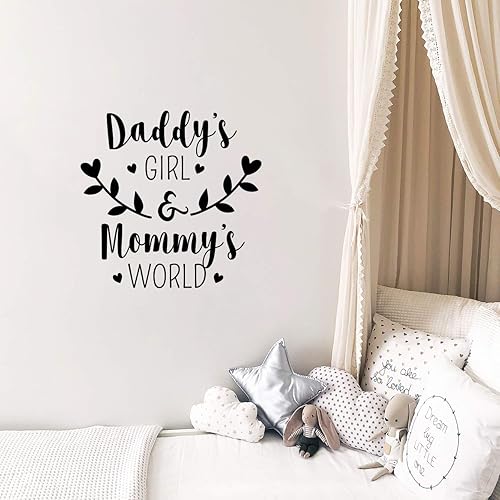 Calcomanía de vinilo para pared, 23 x 22.5 pulgadas, con cita de amor para guardería, habitación de niños, habitación de bebé, sala de juegos, sala