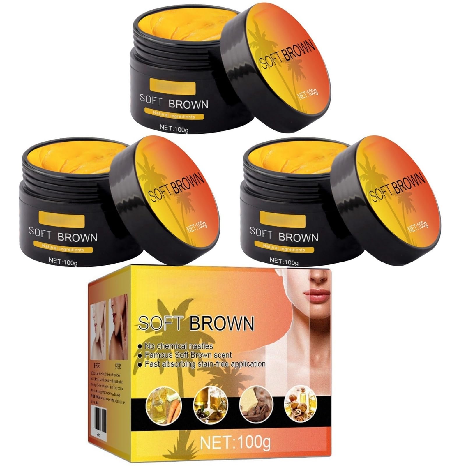 Gel-Crème Accélérateur de Bronzage Naturel Intensif de Luxe - Réduit le Temps d'Exposition au Soleil et aux Lits de Bronzage