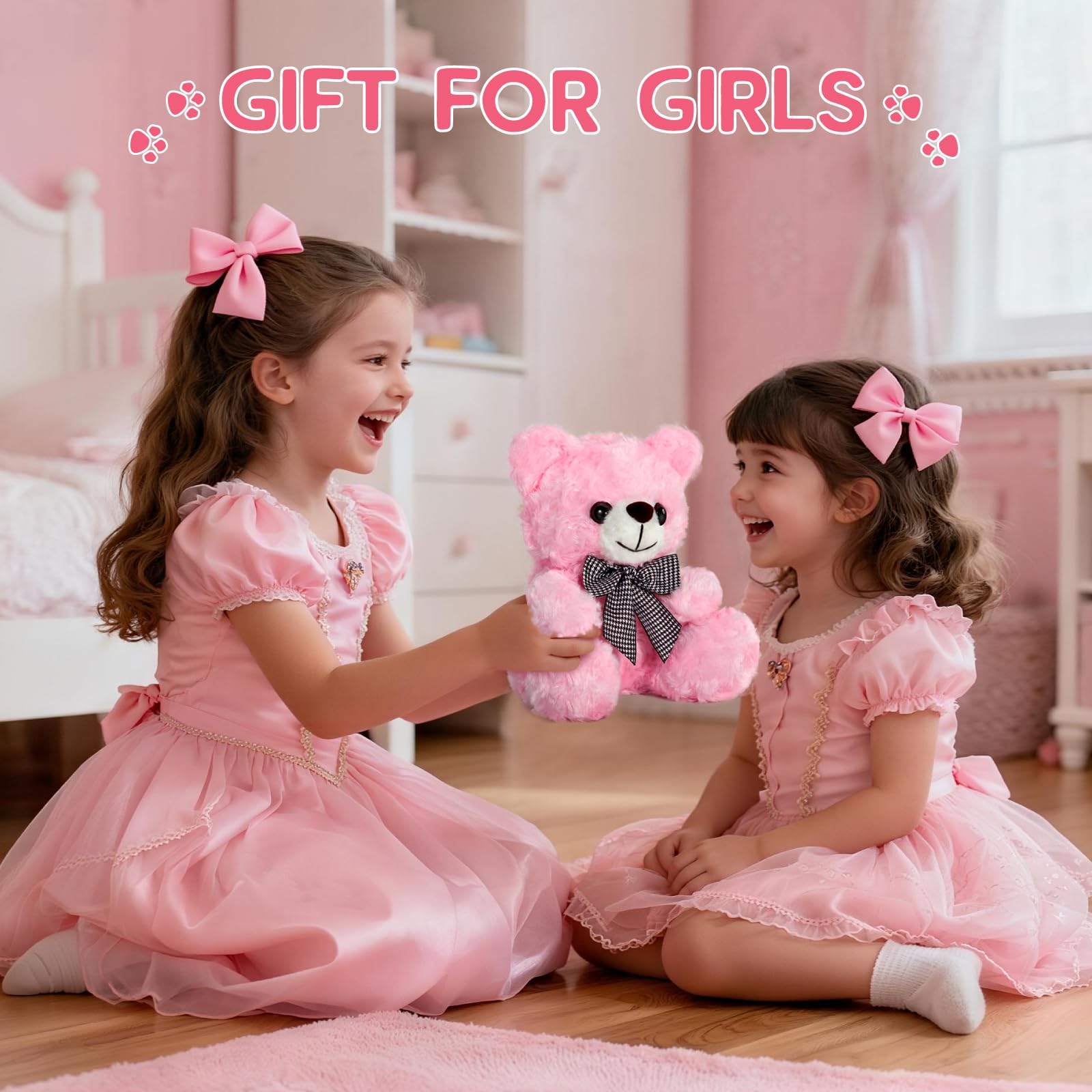 Avokadol Pink Teddy Bear Stuffed Animal - Image 4