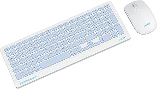 Acer ZenKeys Duo Wireless Keyboard & Mouse Combo | 2.4 GHz + Bluetooth | Rechargeable 500 mAh Type-C | 99-Key Silent Keyboard | 1600 DPI Optical Mouse