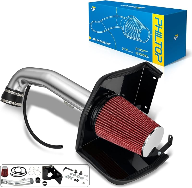 Kit de admissão de ar frio PHILTOP vermelho para Chevrolet, GMC e Cadillac – 1 unidade