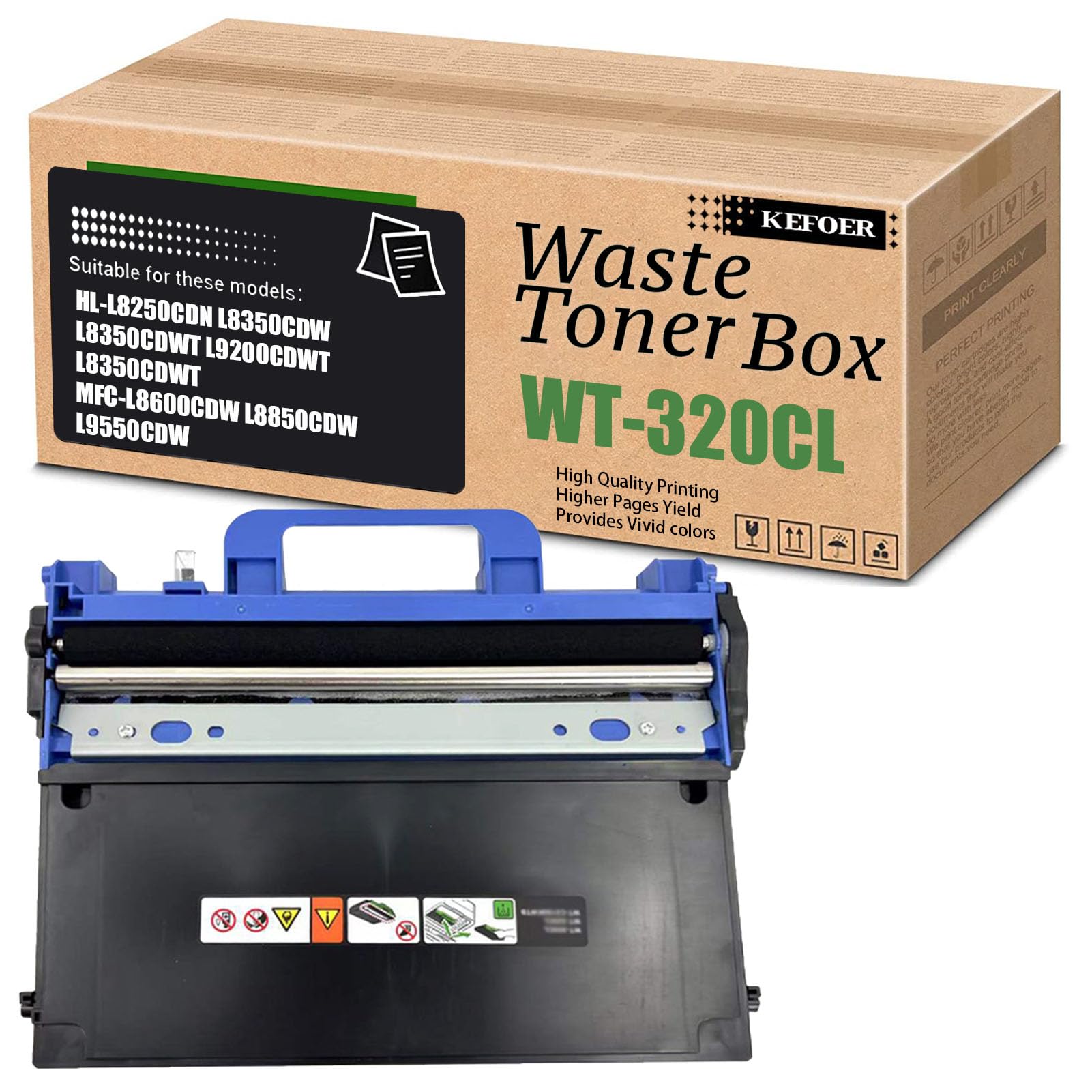 KEFOER WT-320CL Waste Toner Box Replacement Compatible for Brother WT320CL for Brother HL-L8250CDN L8350CDW L8350CDWT L8350CDWT MFC-L8600CDW L9550CDW